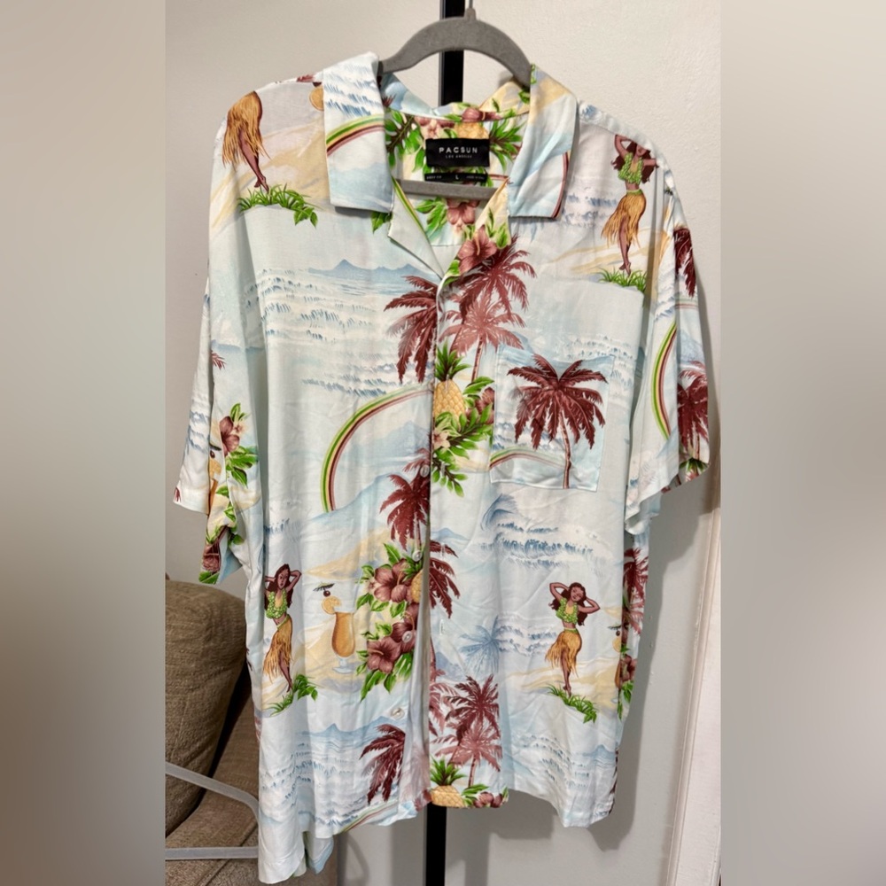 PacSun Floral Hawaiian Shirt Boxy Fit Festival‎ Resort